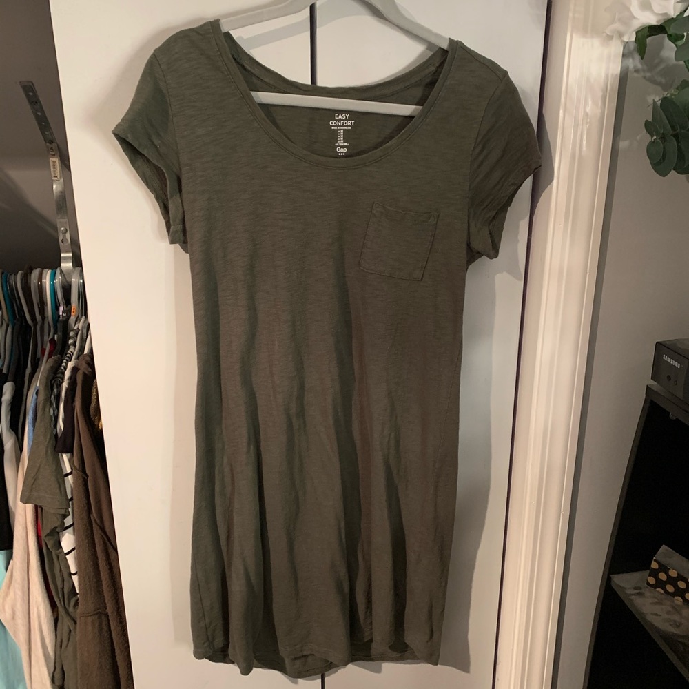 Olive Green GAP shirt dress